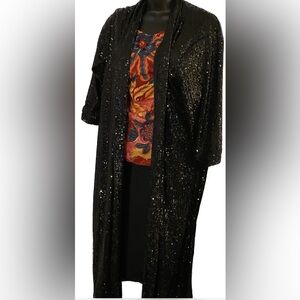 BLK Sequinned Duster, S/M Fall Sale